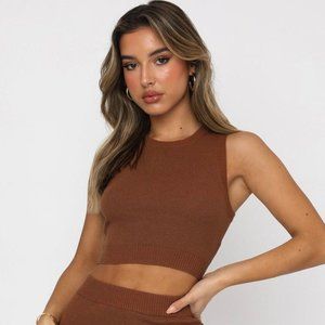 chocolate brown sweater vest